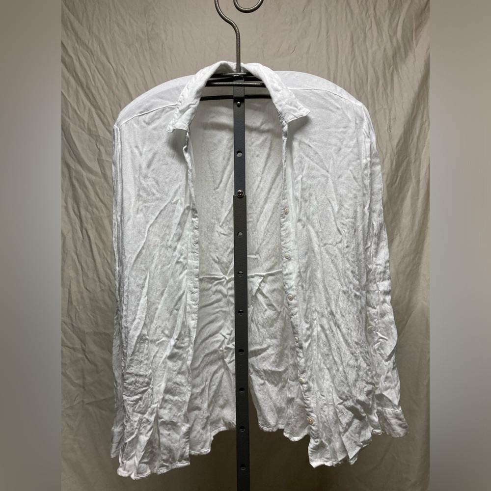 Jane + Declancey white long sleeve blouse size XL